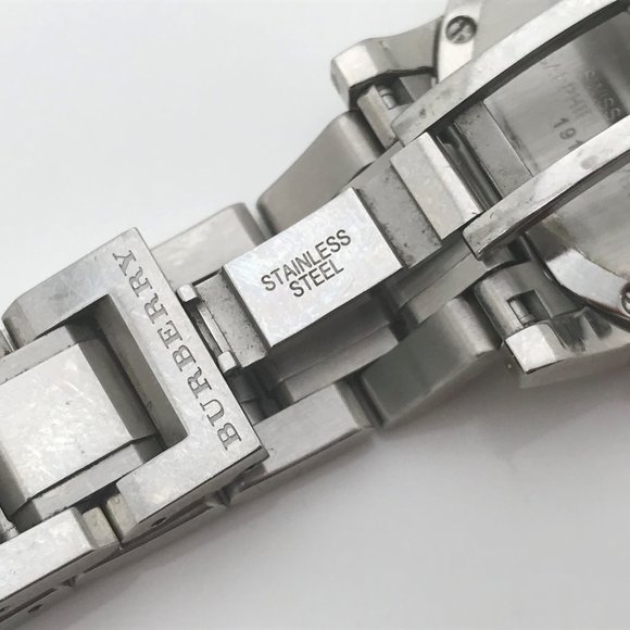 Burberry Watch Swiss Made Silver Tone Analog Date - Picture 8 of 8